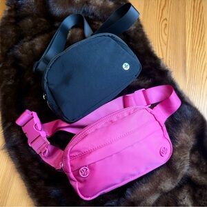 Steve Madden  Pink and black Halara belt Bags